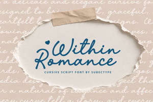 Related font Within Romance