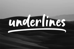 Related font Underlines