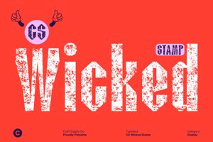 Related font CS Wicked Stamp