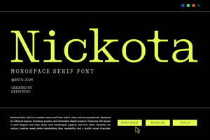 Related font Nickota DEMO