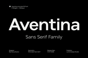 Related font Aventina Thin