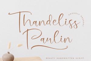 Related font Thandeliss Paulin