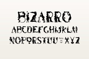 Related font Bizarro