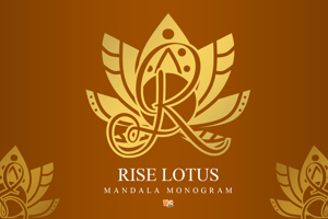 Related font Rise Lotus Mandala Monogram