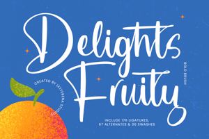 Related font Delights Fruity VERSION