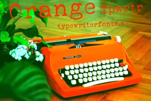 Orange Typewriter