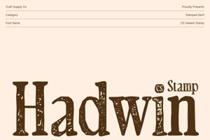 Related font CS Hadwin Stamp