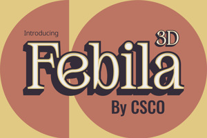 Related font Febila 3D