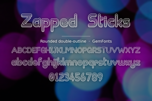 Related font Zapped Sticks