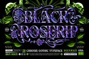 Related font Black Roserip