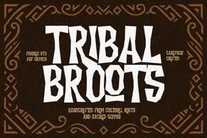 Related font Tribal Broots