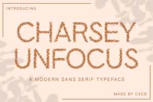 Related font Charsey Unfocus