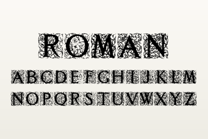 Related font Decorated Roman Initials