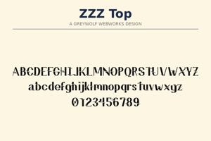 Related font ZZZ Top