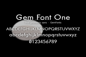 Related font Gem Font One