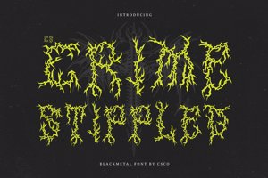 Related font CS Crime Stippled