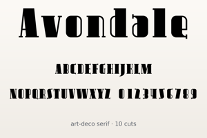 Related font Avondale