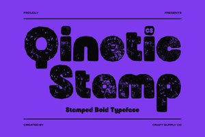 Related font CS Qinetic Stamp