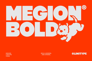 Related font Megion - Bold Display Font