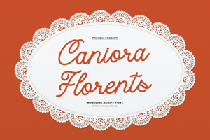 Related font Caniora Florents