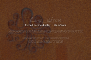 Related font Line Etch