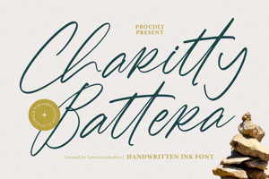 Related font Charitty Battera VERSION