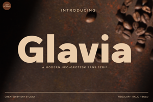 Related font Glavia DEMO