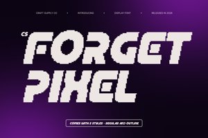 Related font CS Forget Pixel