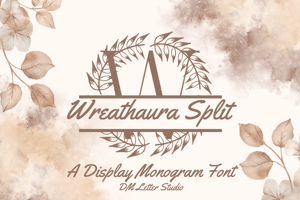 Related font Wreathaura Split Monogram
