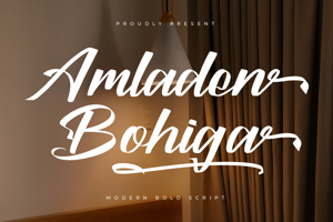 Related font Amladen Bohiga