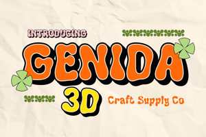 Related font Genida 3D