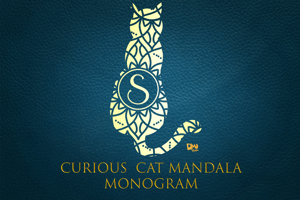 Curious Cat Mandala Monogram