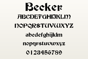 Related font Becker