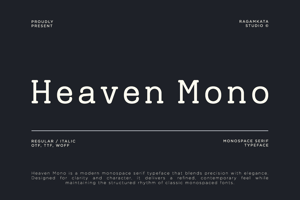 Related font Heaven Mono