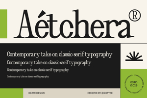 Related font Hikate -