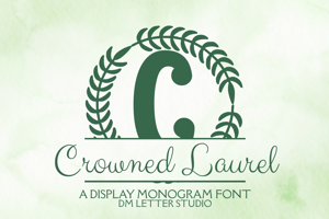 Related font Crowned Laurel Split Monogram