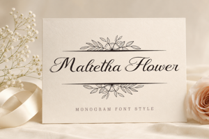 Related font Malietha Flower Monogram