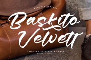 Related font Baskito Velvett