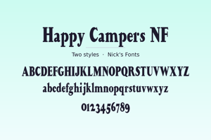 Related font Happy Campers NF