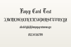 Related font Fancy Card Text