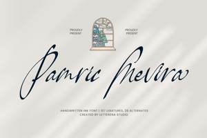 Related font Pamric Mevira VERSION