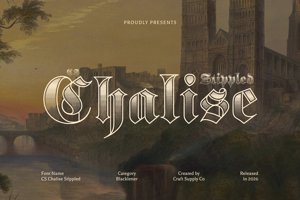 Related font CS Chalise Stippled