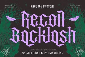 Related font Recoil Backlash VERSION