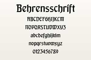 Related font Behrensschrift