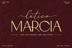 Related font Latica Marcia