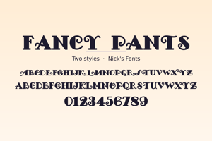 Related font Fancy Pants