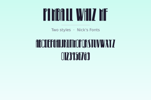 Related font Pinball Whiz NF