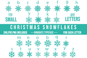 Related font Christmas Snowflakes