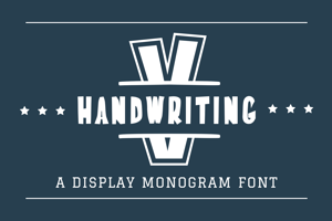 Handwriting Varsity Monogram