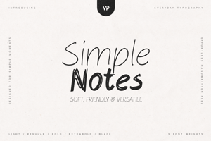 Related font Simple Notes